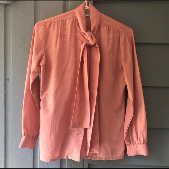 Pussycat Bow Blouse (Vintage - light pink) - Picture 2 of 7